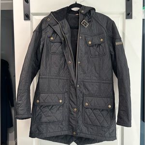 Barbour Quilted Jacket w/ detachable hood Sz 8